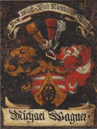 Das Wappen der Wagner im Bürgermeister-Vorzimmer in Innsbruck.
